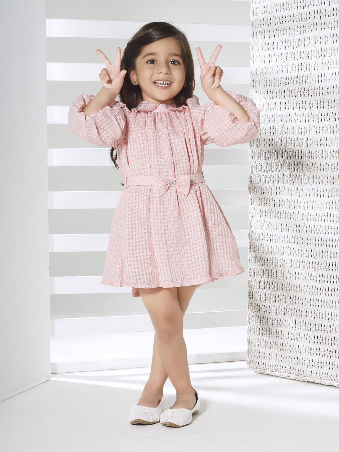 Peppermint Girls Peter Pan Collar A-Line Dress