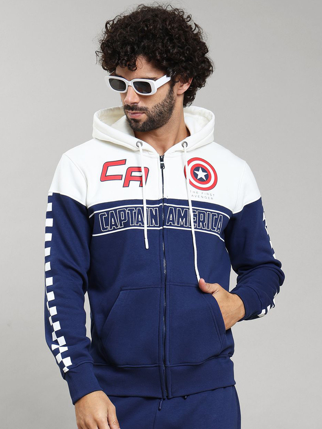 Free Authority Captain America Men Printed Hoodie Sweatshirt