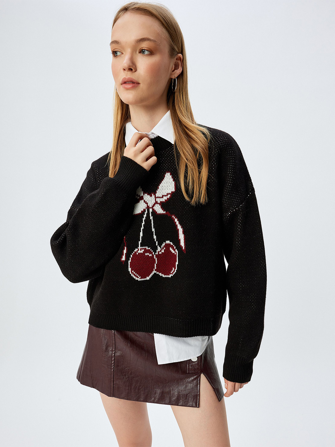 Koton Women Humour and Comic Printed Long Sleeves Pullover