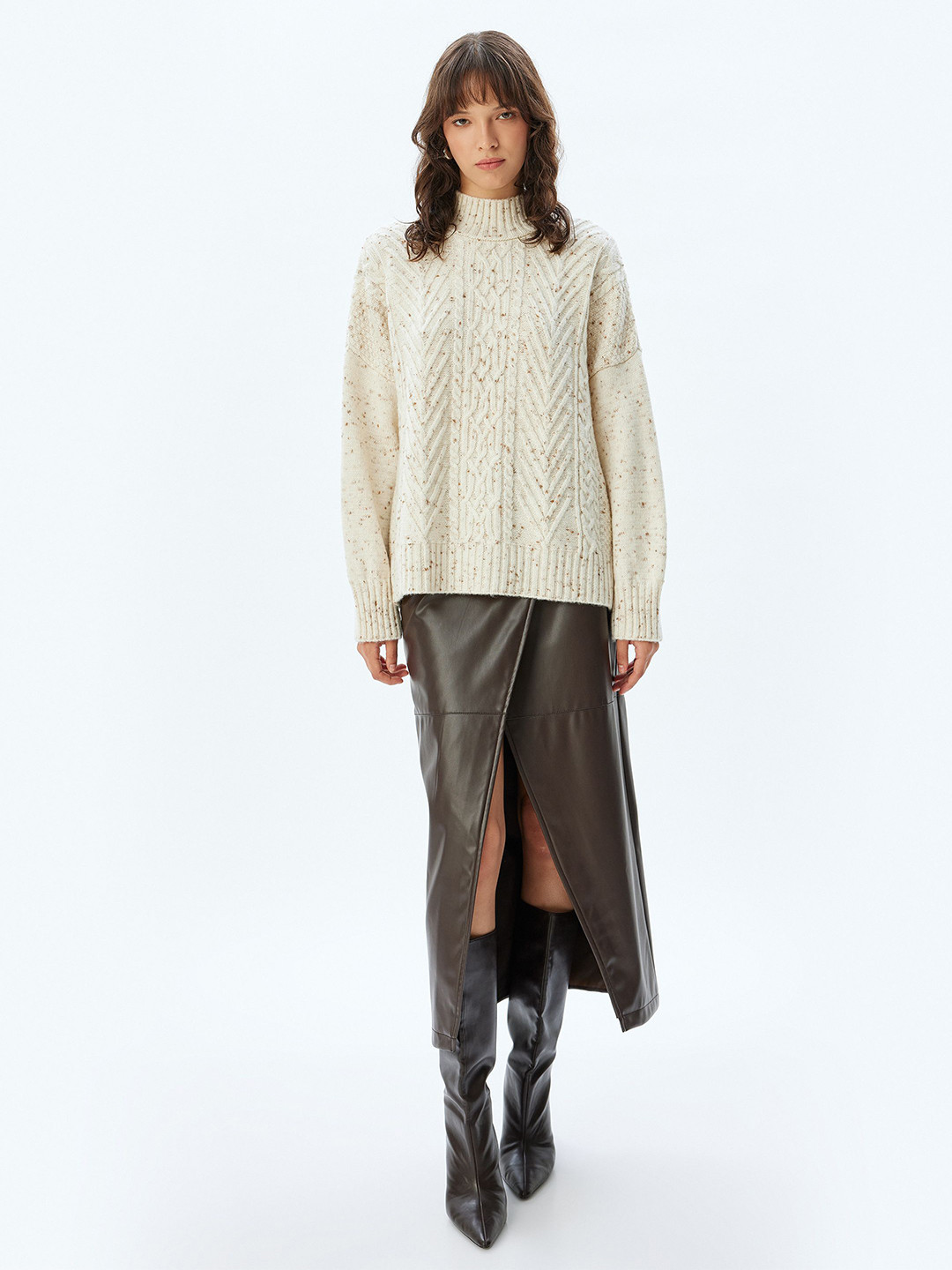 Koton Women Cable Knit winter Wear Pullover