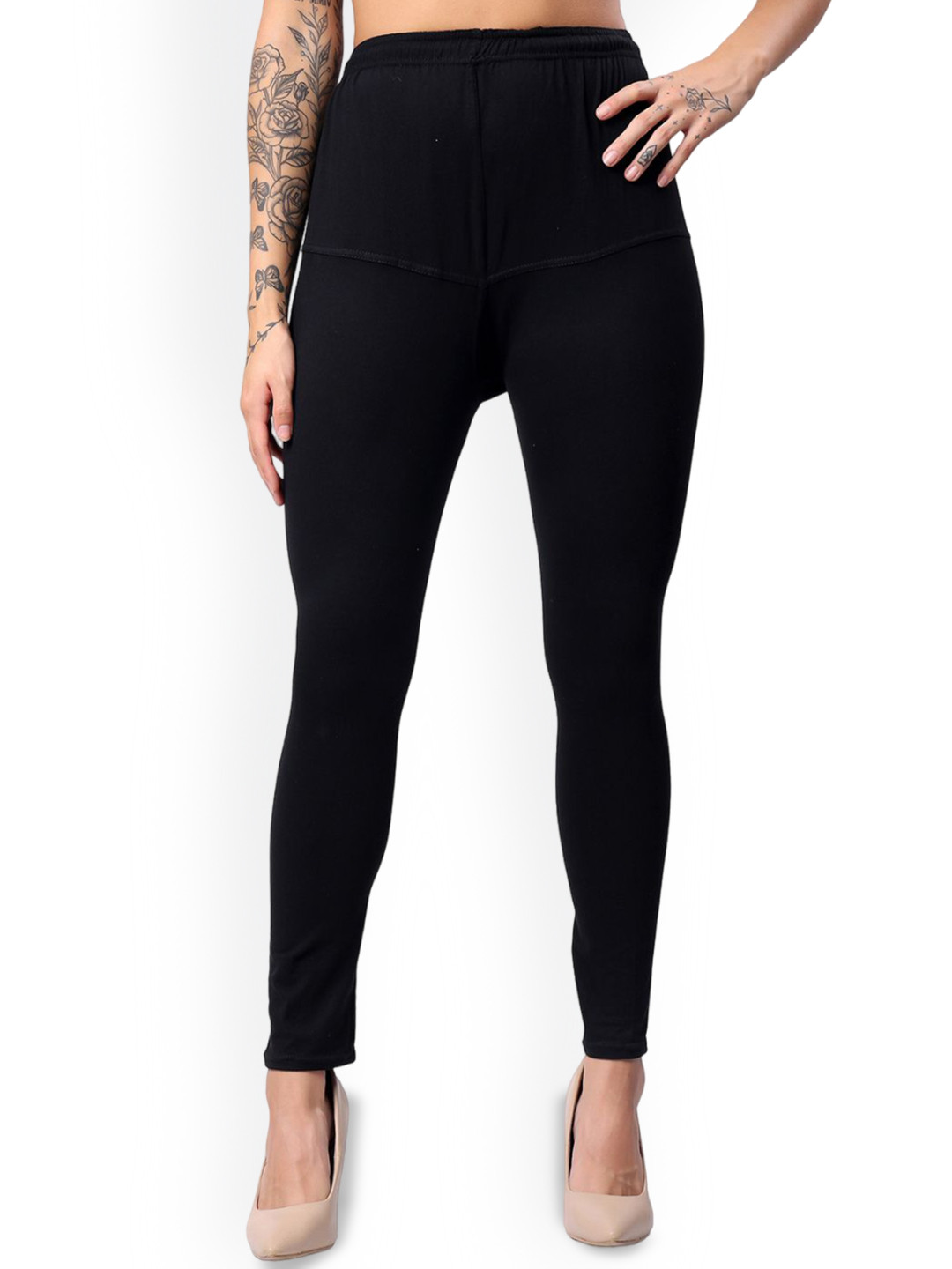 Keviv Cotton slip-on Churidar-Length Leggings