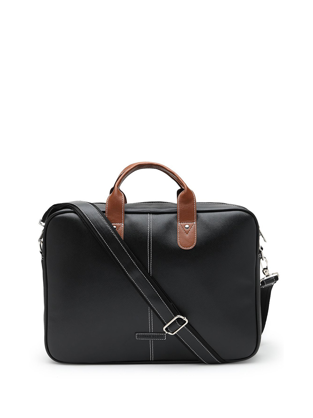 Thomas Scott Men Textured PU Laptop Bag
