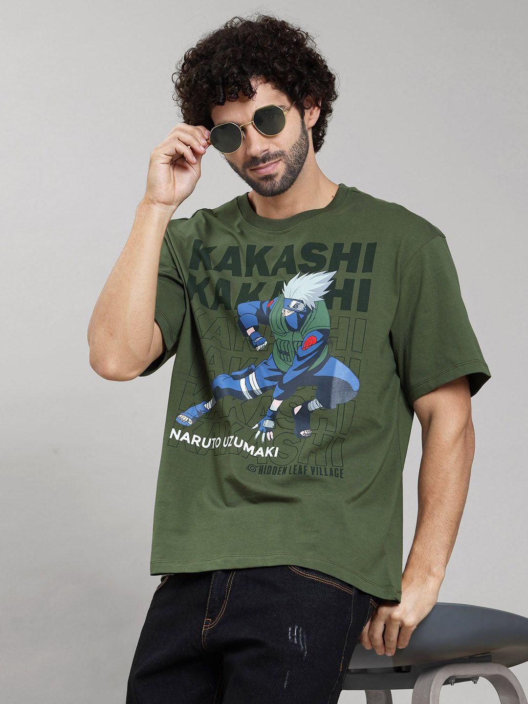 Free Authority Naruto Printed Oversized Tshirt