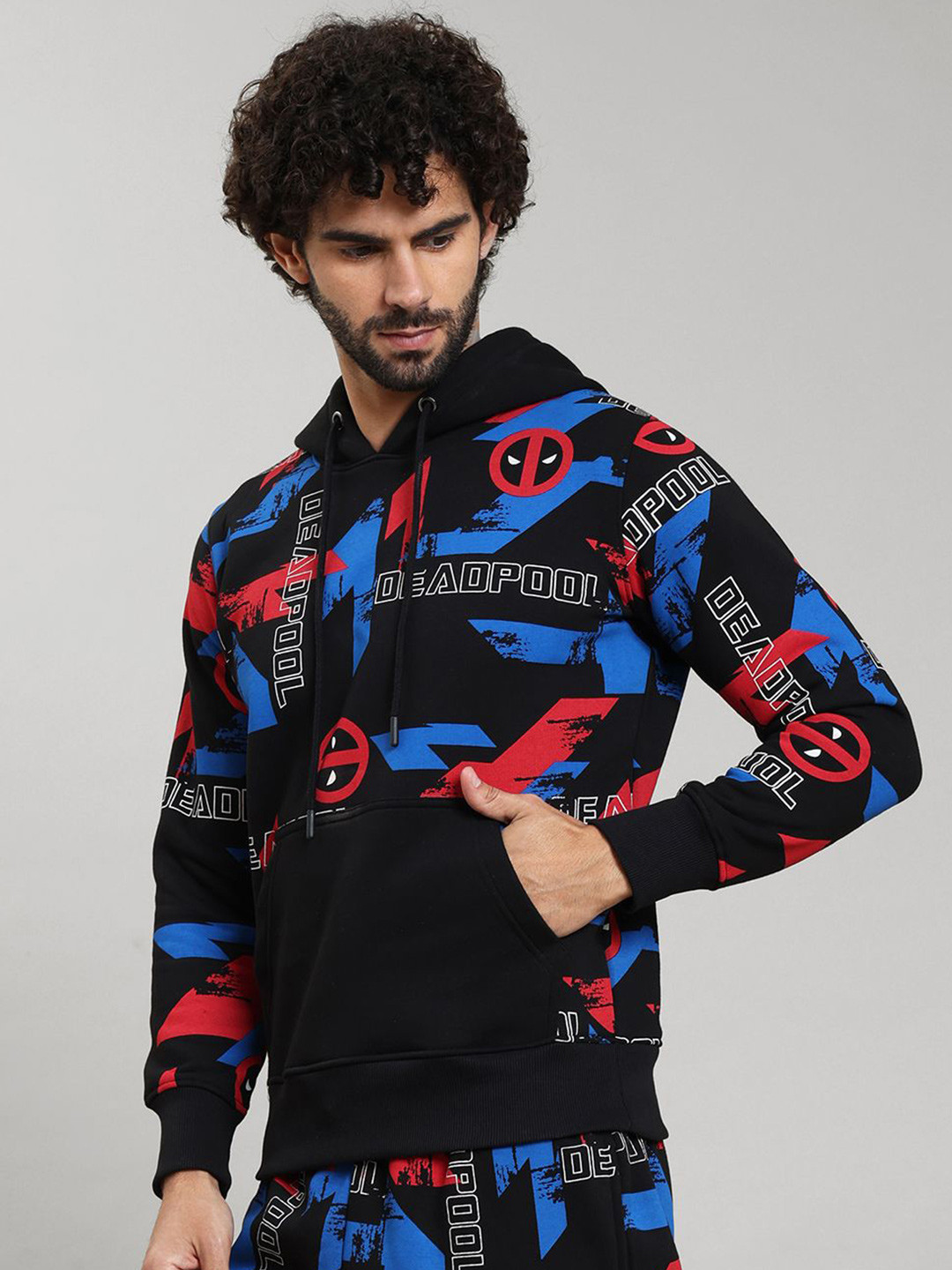 Free Authority Deadpool Printed Regular Fit Hoodie