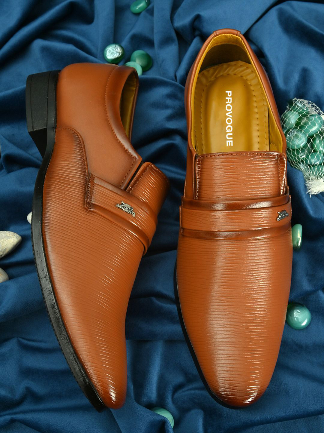 Provogue Men Round-Toe Slip-On Formal Shoes