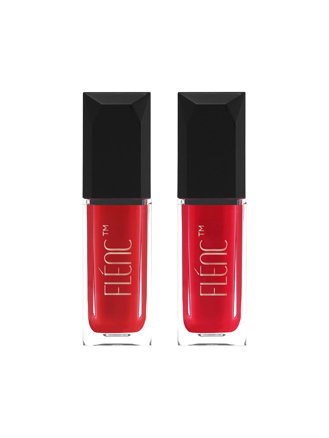 FLENC 2-Pc Cryla Smudge-Proof Velvet Matte Liquid Lipstick-5 ml Each- Barcelona - Zurich
