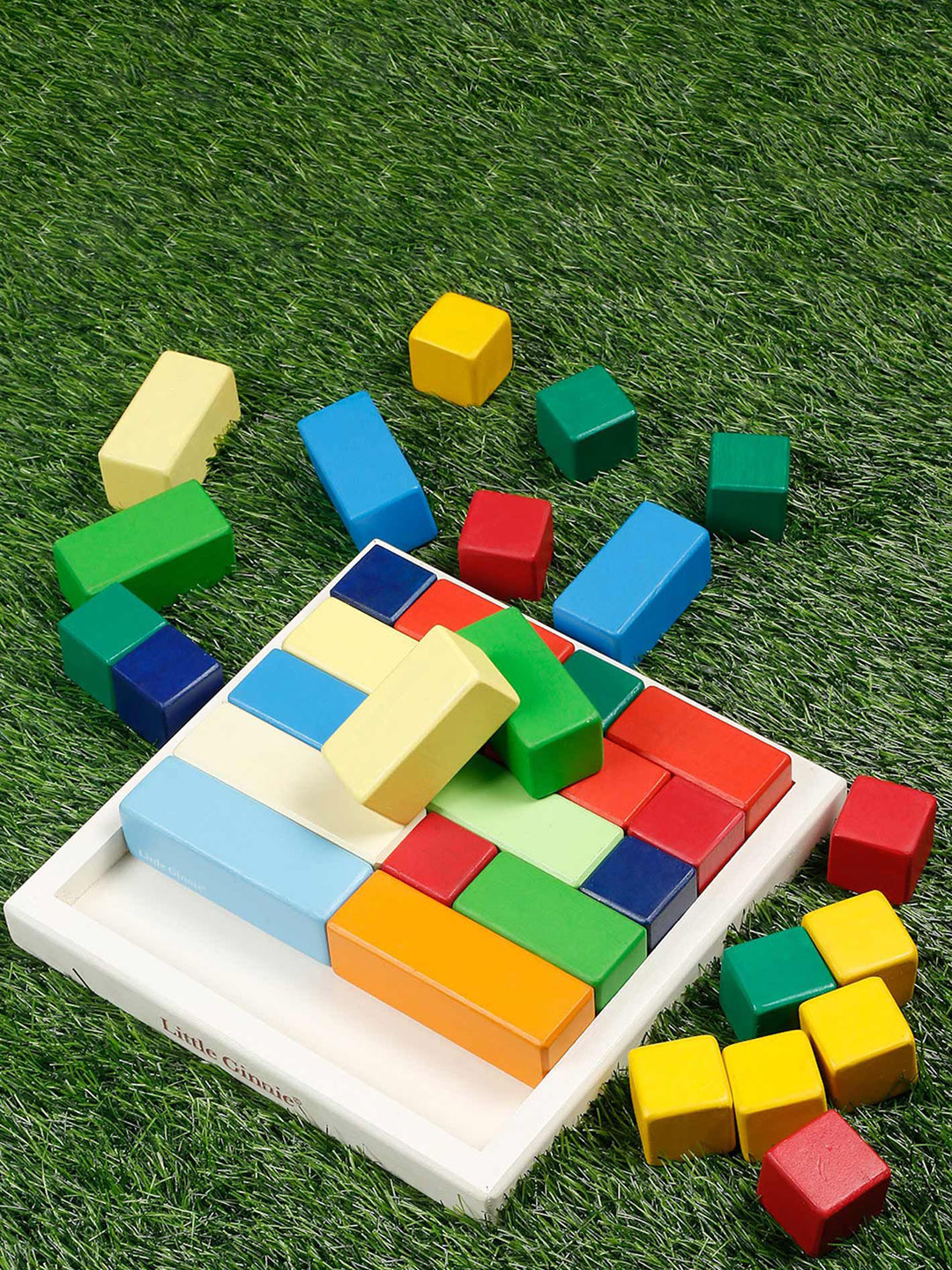 LITTLE GINNIE 36-Pcs Wooden Building Block Set