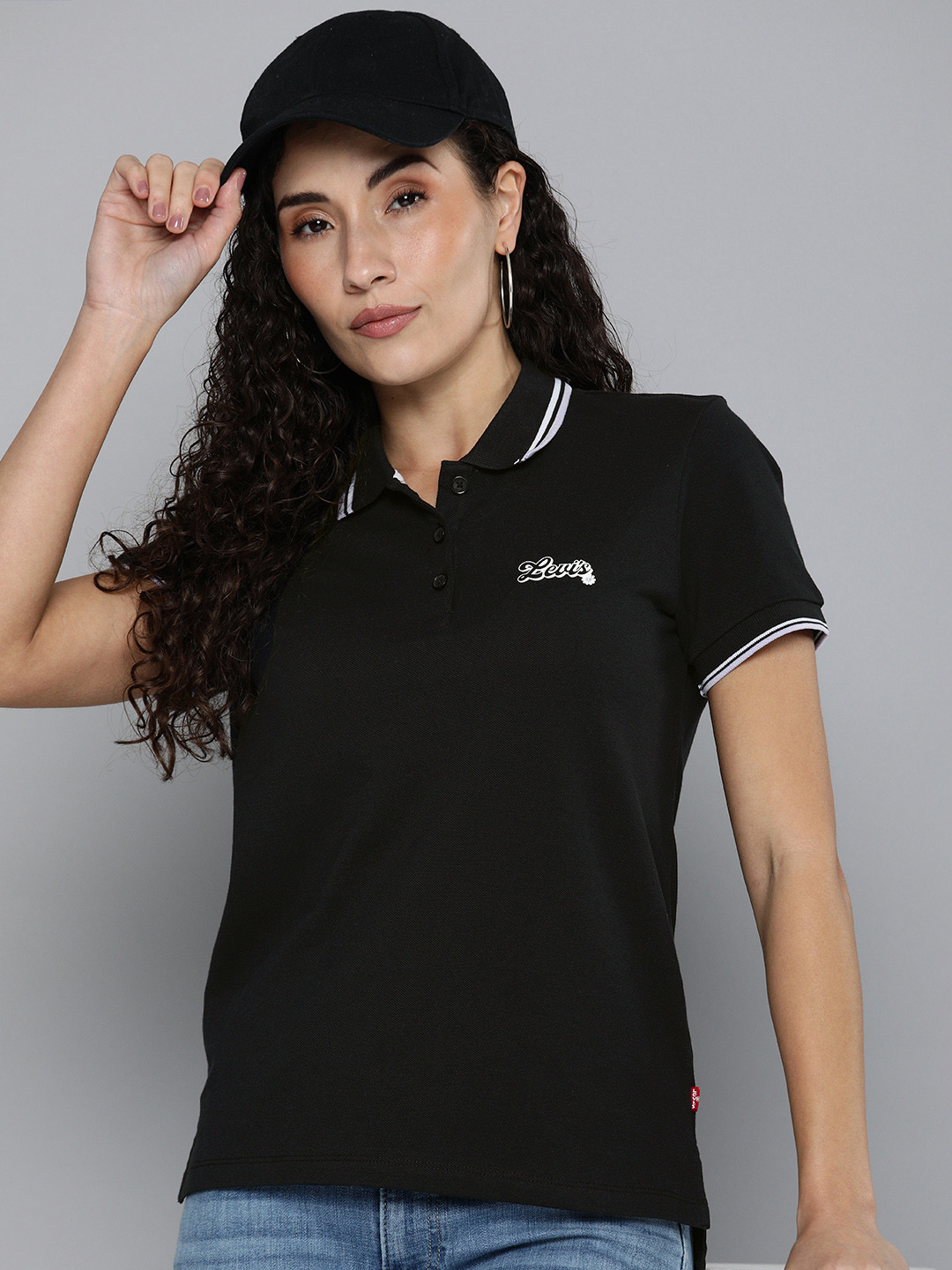 Buy Levis Polo Collar Pure Cotton T Shirt Tshirts for Women