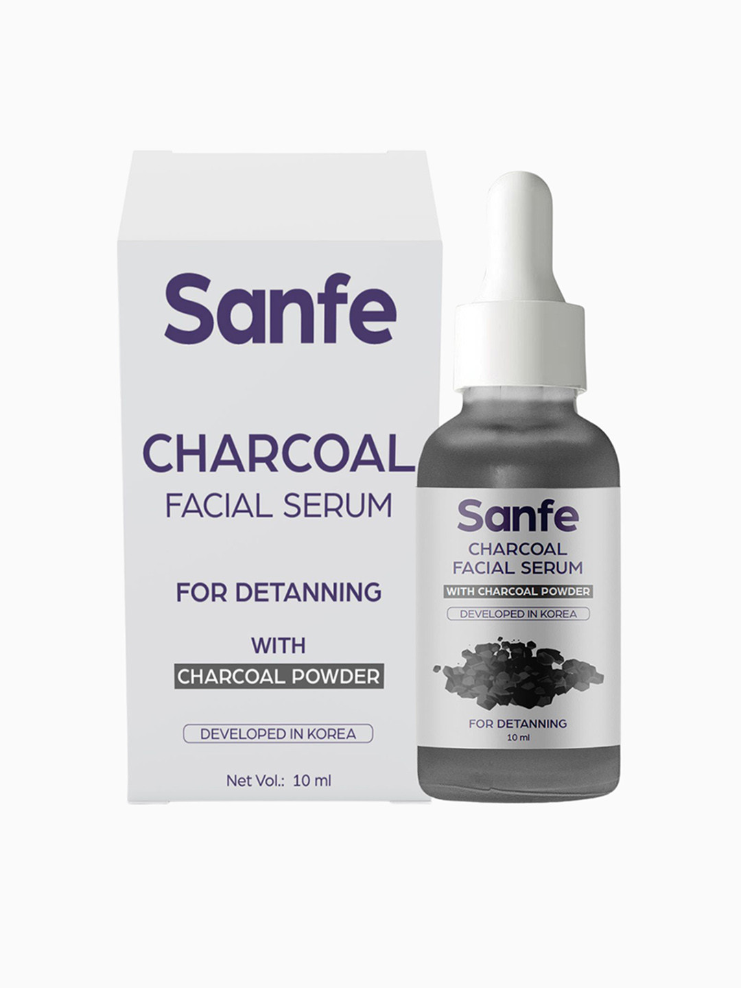 Sanfe Charcoal Facial Serum for Detanning - 10 ml