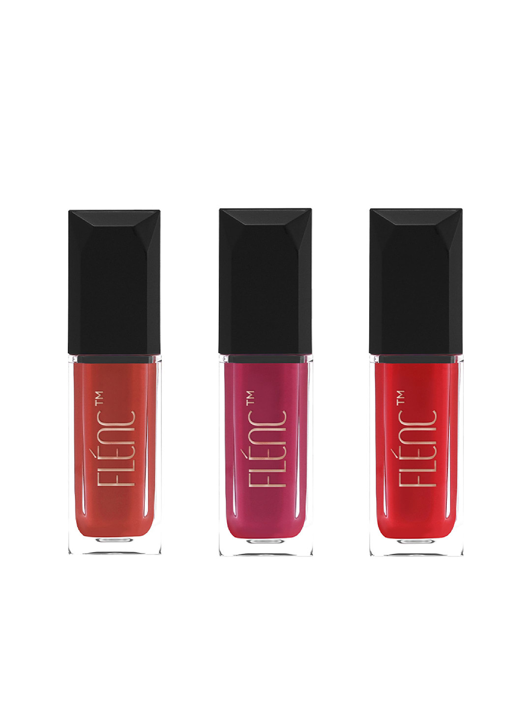FLENC 3Pc Cryla Velvet Matte Liquid Lipstick- Kuala Lumpur-Barcelona- Sydney