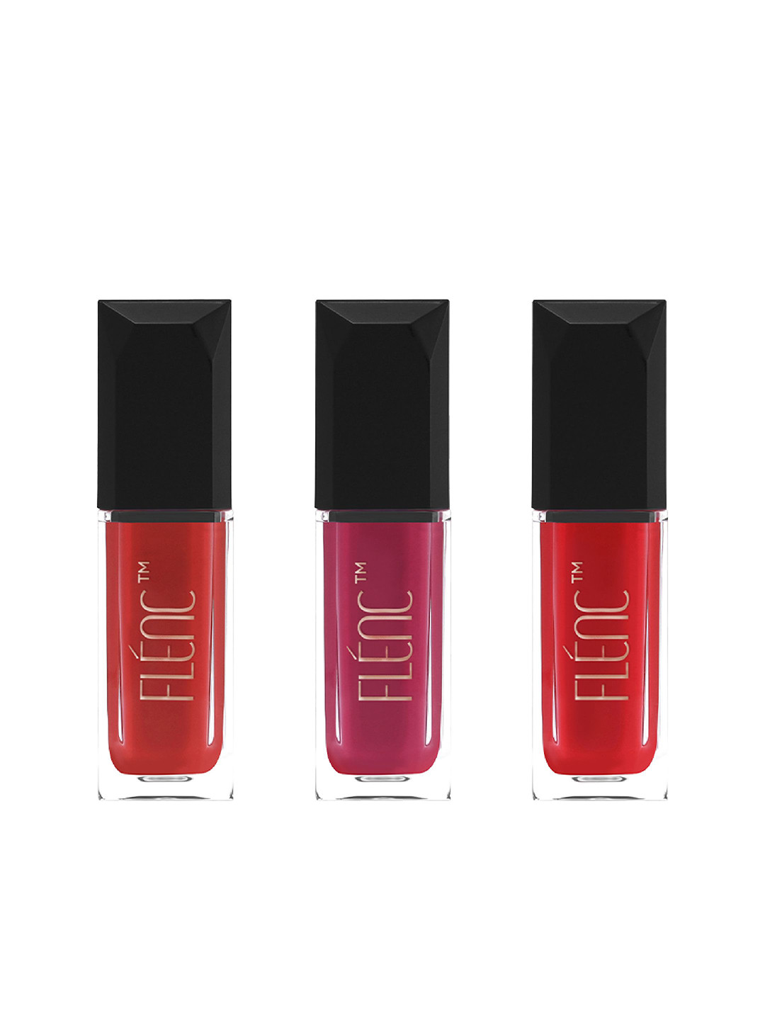 FLENC 3Pc Cryla Velvet Matte Liquid Lipstick- Milan- Kuala Lumpur - Barcelona