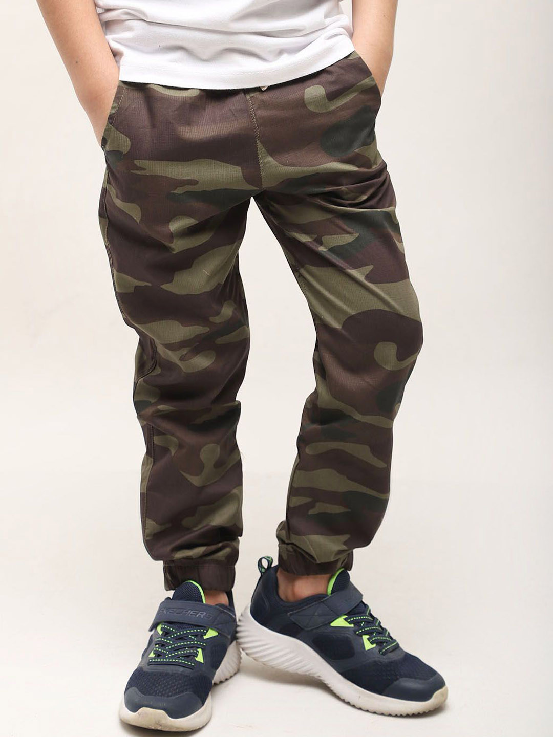 Biglilpeople Boys Camouflage Printed Original Cotton Joggers Trousers