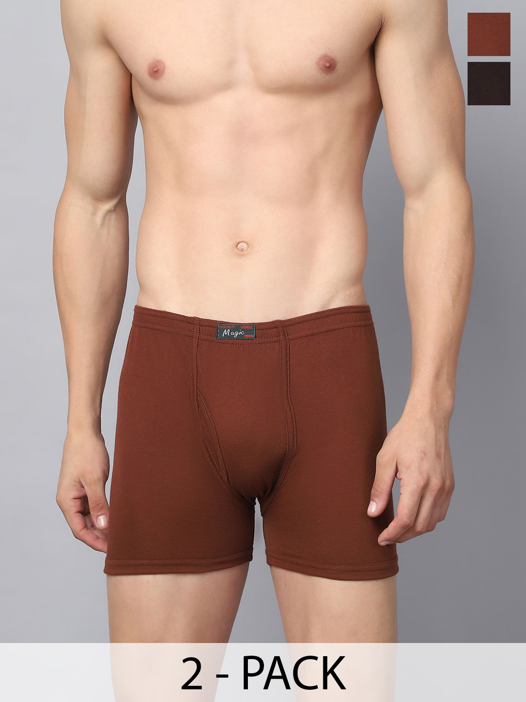 MACK JONNEY Men Pack Of 2 Assorted Cotton TrunksMAGIC__BLUE__I__02