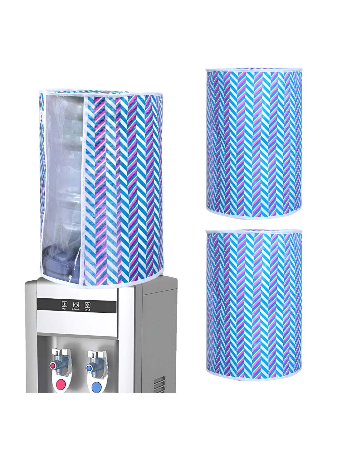 prettykrafts Blue & Pink 3 Pieces Printed Water Dispenser Covers
