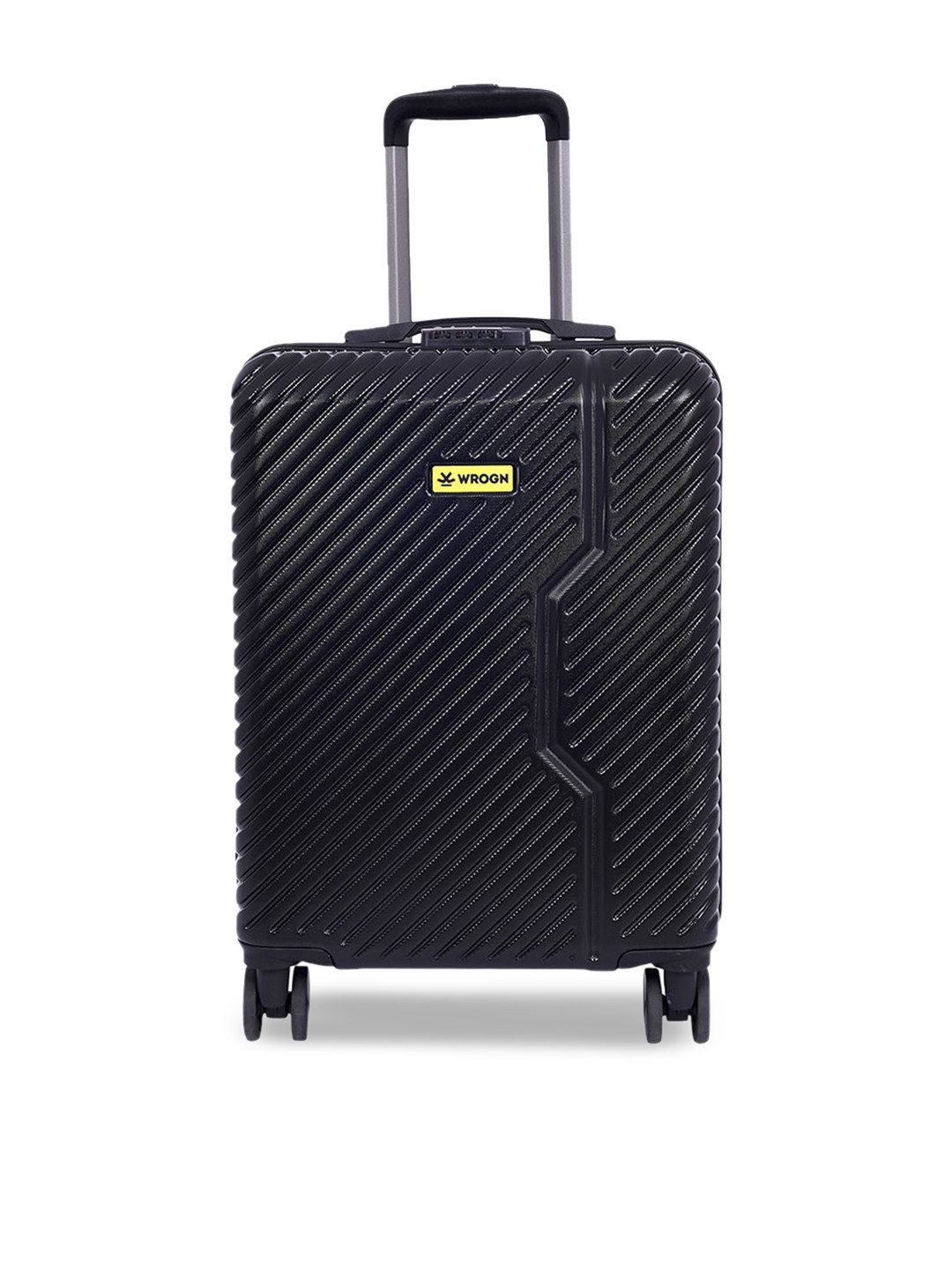 WROGN Textured Soft-Sided Small Black Unisex Trolley Bag