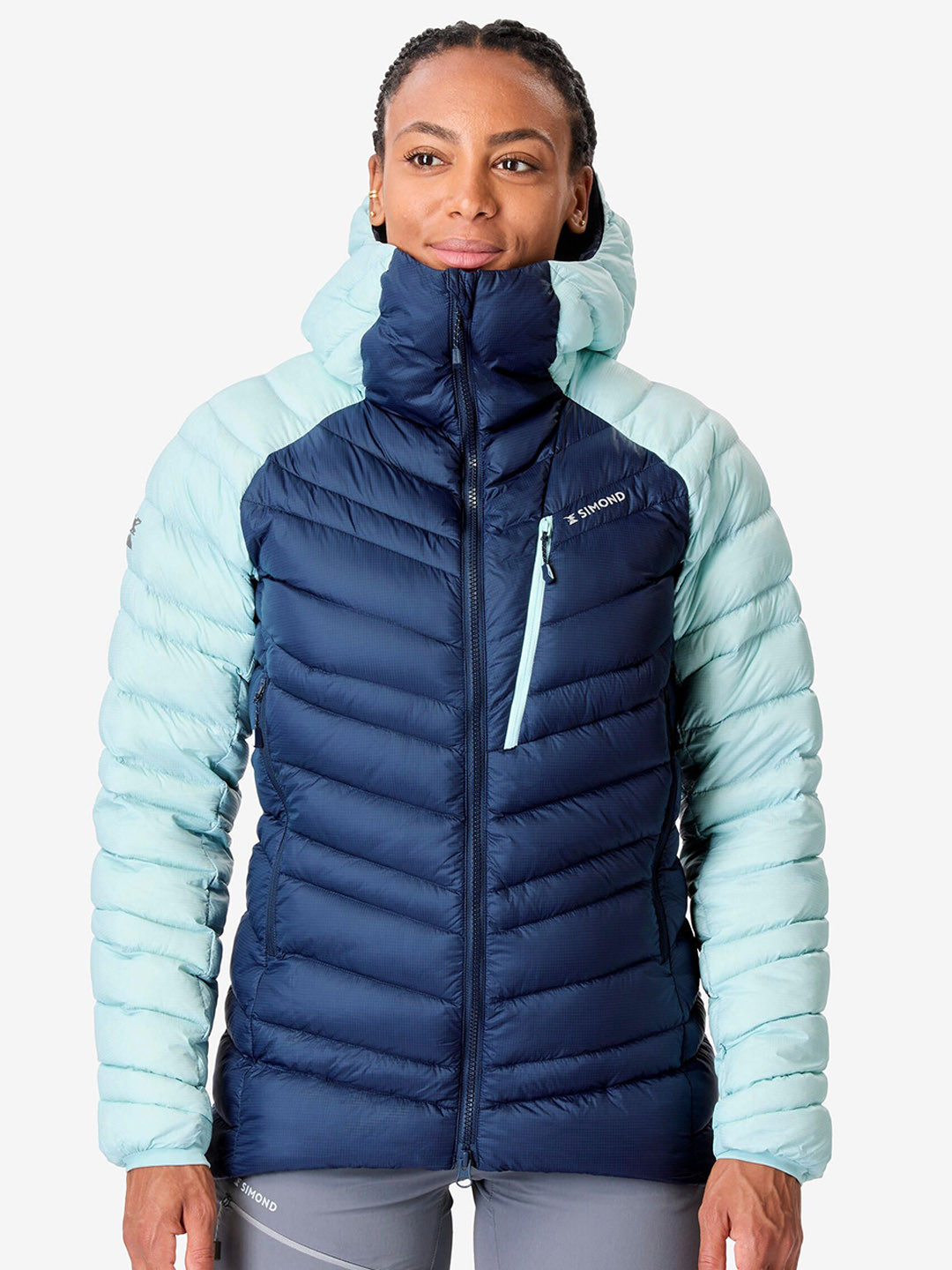 Decathlon SIMOND - Women Blue Mountaineering Down Jacket For -12 Degree
