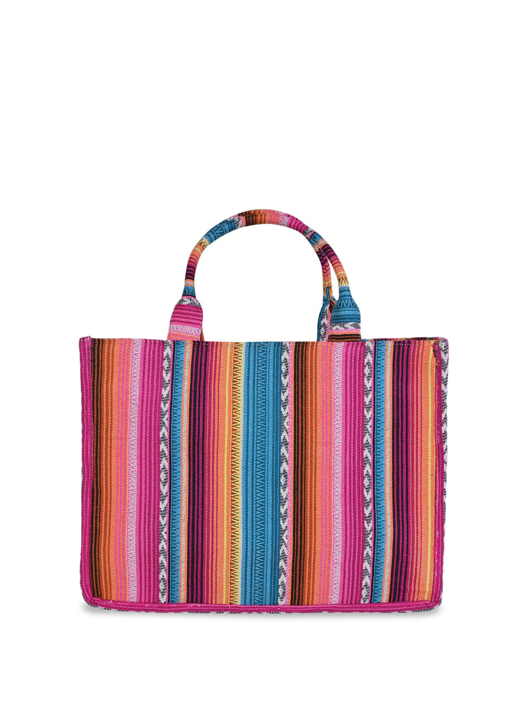 INDIVIDUAL DESIGN Abstract Pattern Jacquard-weave Cotton Blend Handbag