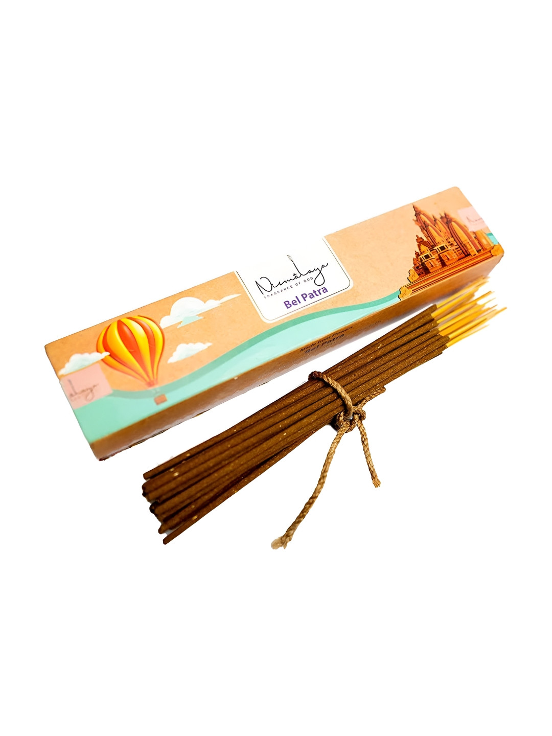 Nirmalaya Brown 40 Pieces Wooden Bel Patra Incense Sticks