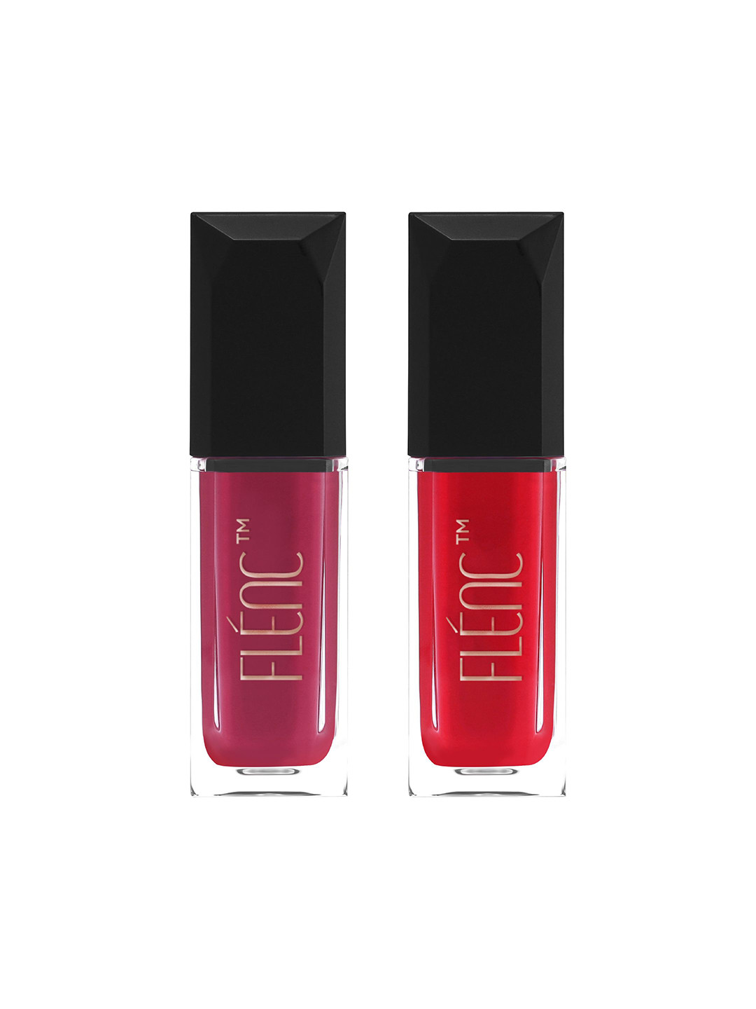 FLENC 2Pc Cryla Smudge-Proof Velvet Matte Liquid Lipstick- 5 ml Each-Zurich - Kuala Lumpur