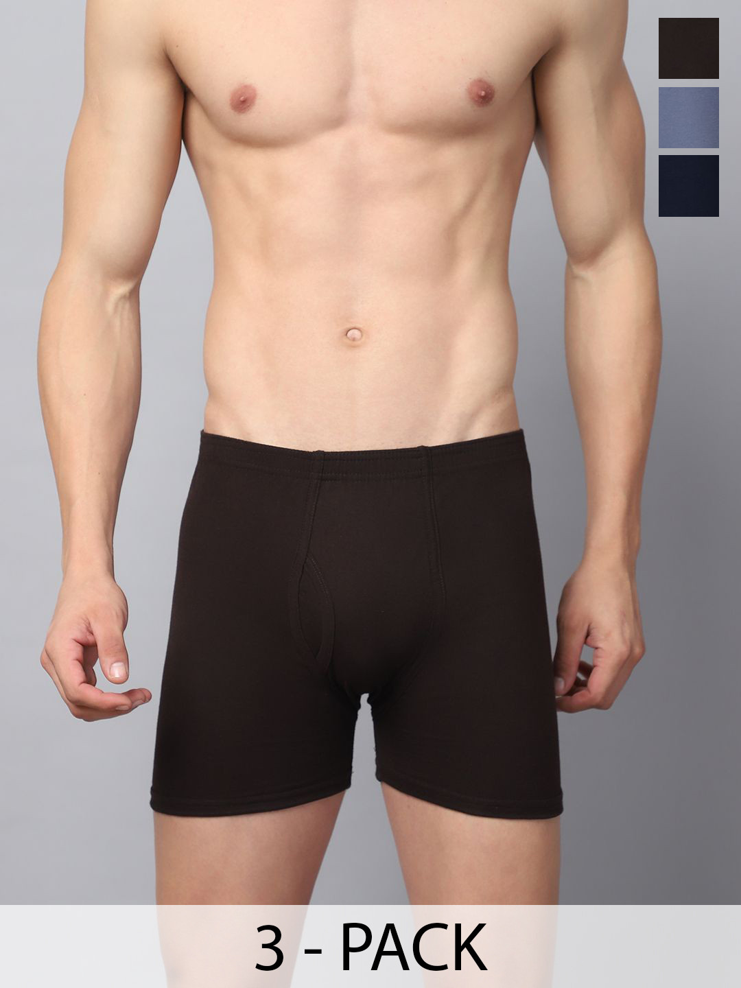 MACK JONNEY Pack Of 3 Assorted Cotton Trunk JONNEY__BLUE__B__03