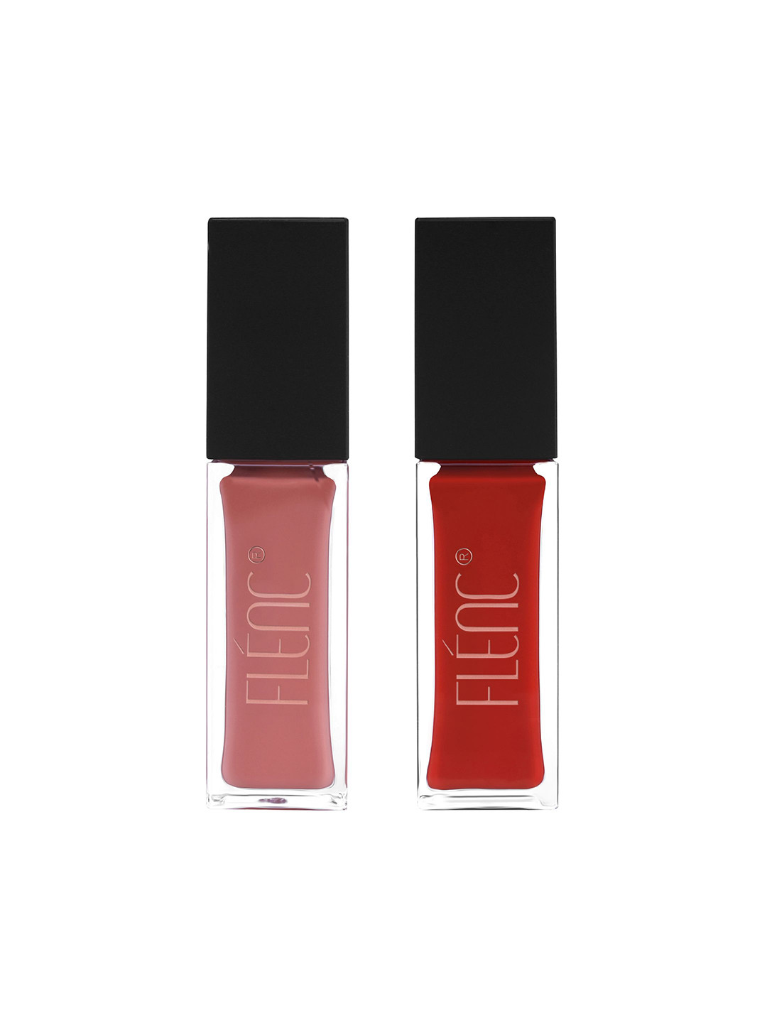 FLENC Set Of 2 Ritzy Smudge-Proof Glossy Liquid Lipstick- 10ml Each -Miami - Moscow