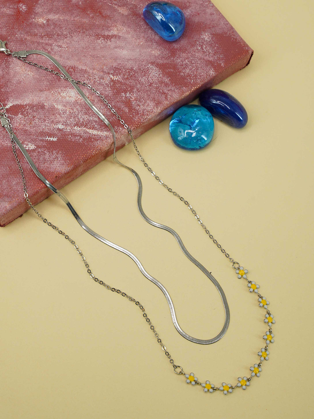 GRIIHAM Silver-Plated Two Layered Minimal Chain