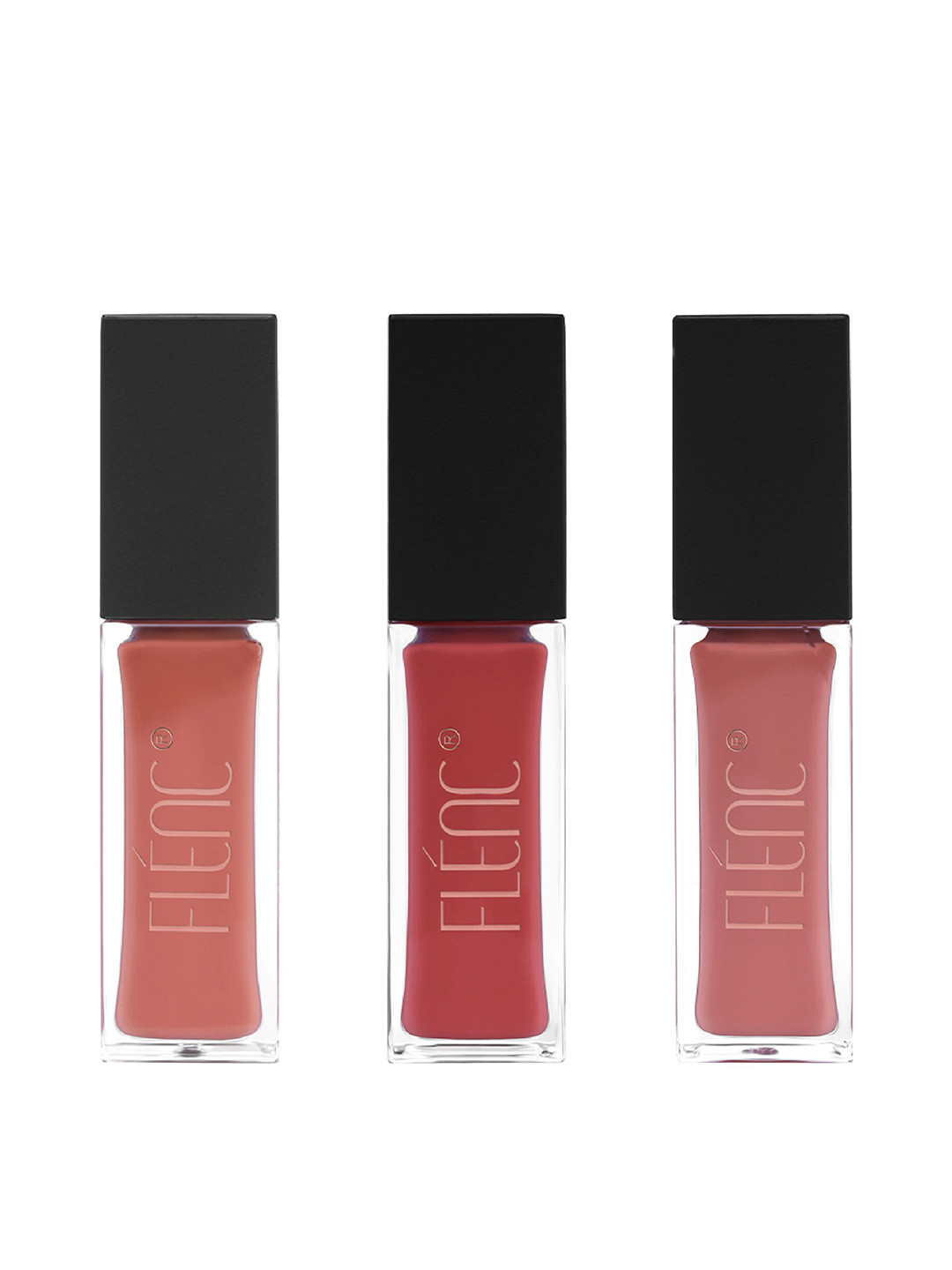 FLENC 3Pc Ritzy Glossy Liquid Lipstick- 10ml Each-Montreal- Miami- Helsinki