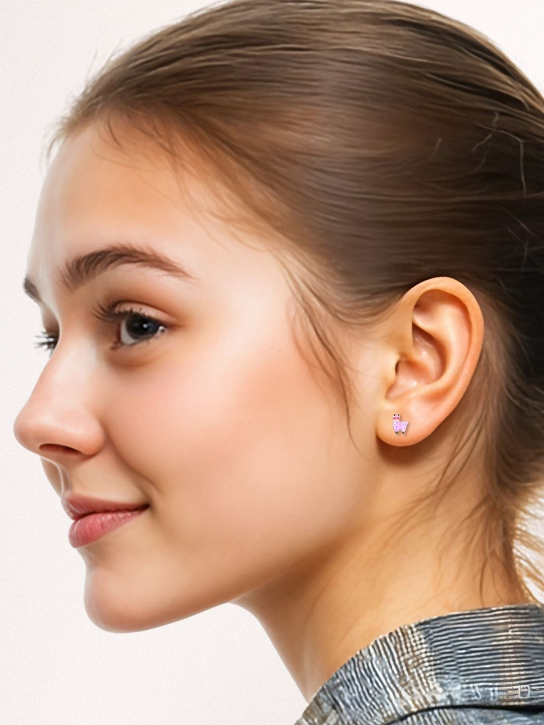 HighSpark 925 Sterling Silver Charming Llama Studs Earrings