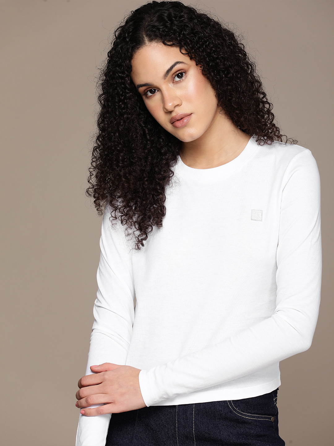 Calvin Klein Jeans Pure Cotton Long Sleeves Slim Fit T-shirt