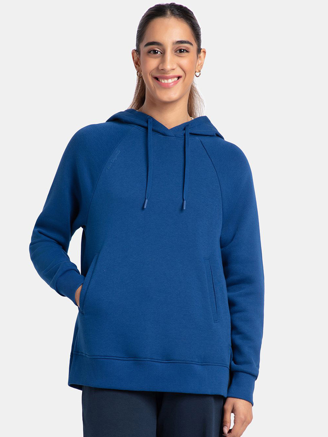 Jockey Super Combed Cotton Rich Fleece Fabric Drop Shoulder Styled Hoodie Sweatshirt -U107