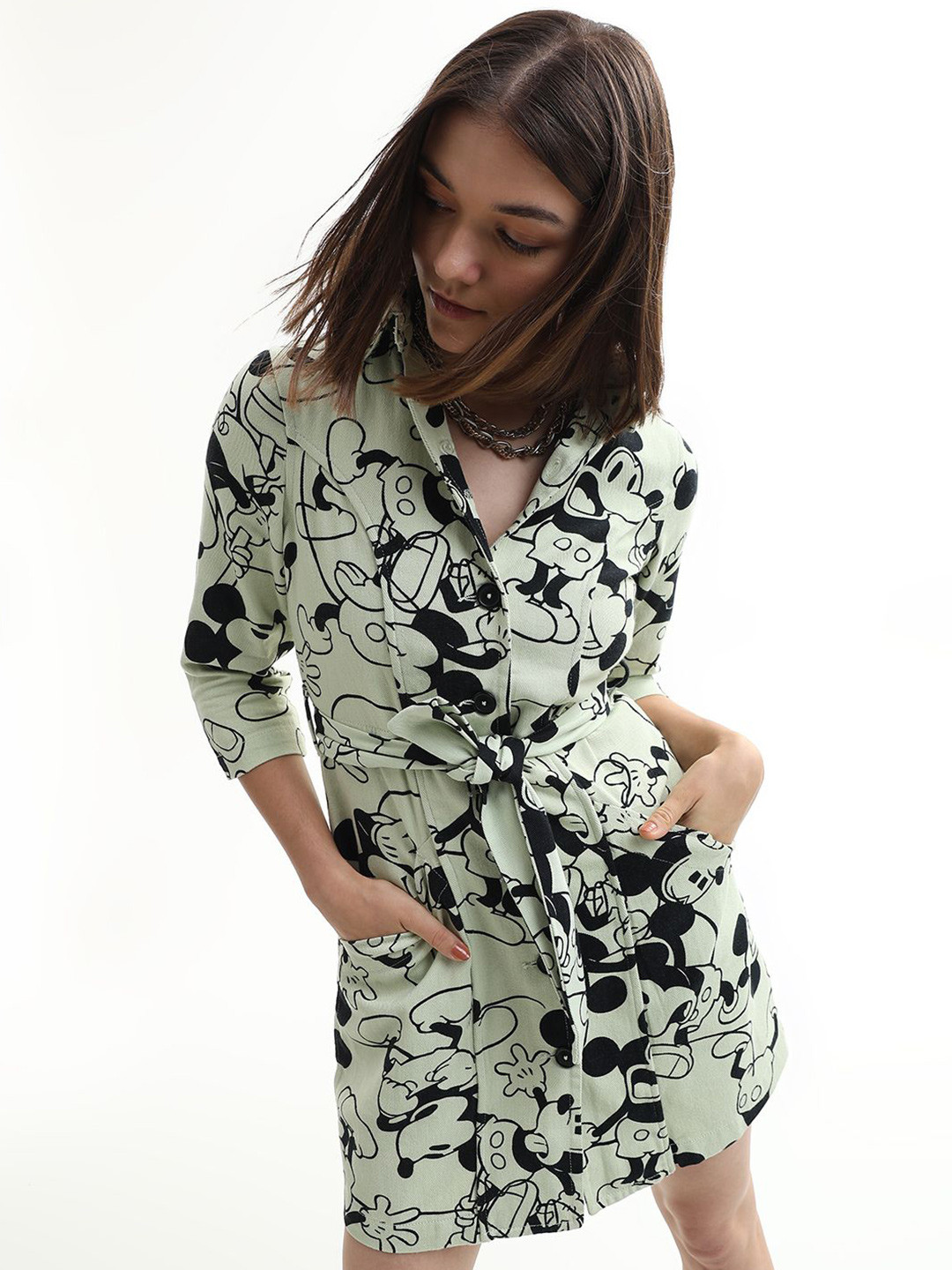 ONLY Print Shirt Mini Dress