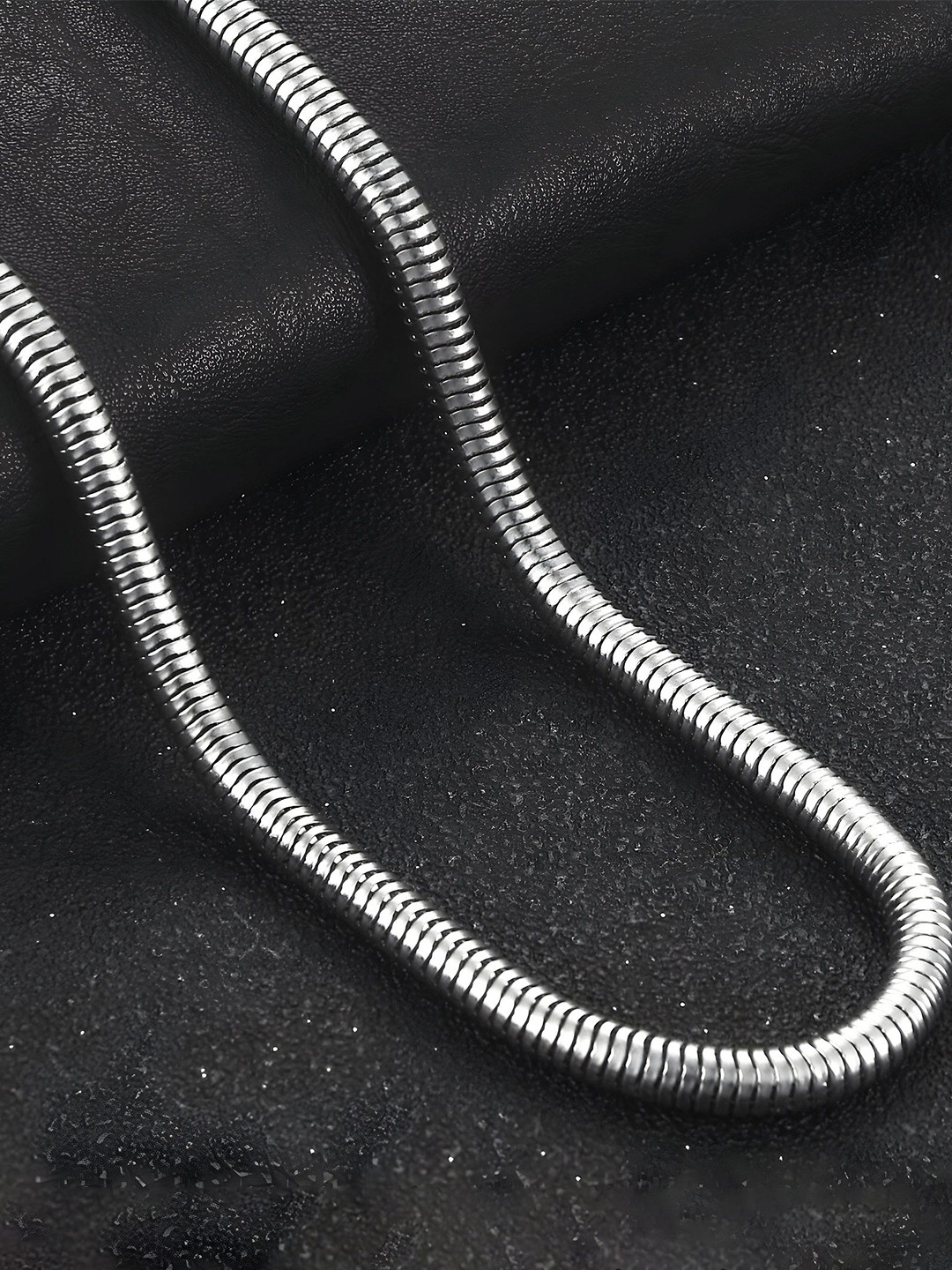 Minprice Unisex Silver-Plated Stainless Steel Minimal Chain