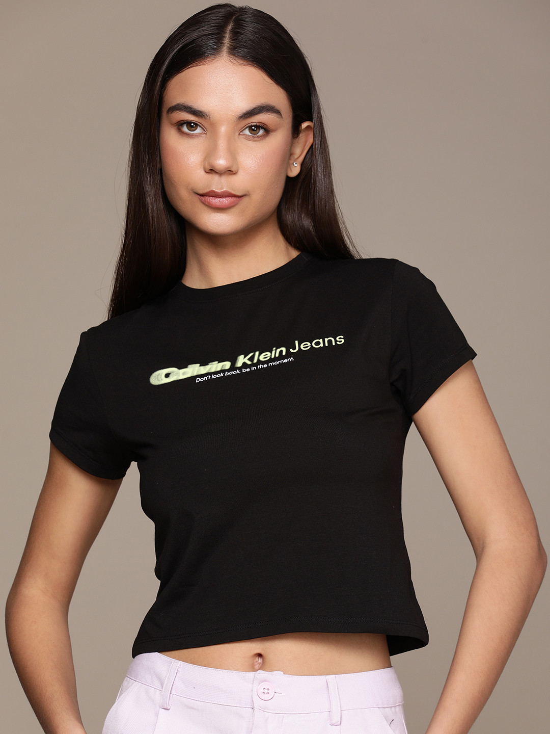 Calvin Klein Jeans Brand Logo Printed Slim Fit T-shirt