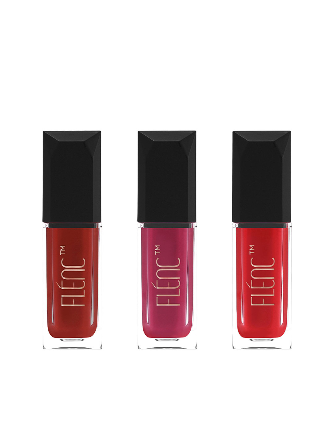 FLENC 3Pc Cryla Smudge-Proof Velvet Matte Liquid Lipstick-Kuala Lumpur- Kuwait - Barcelona
