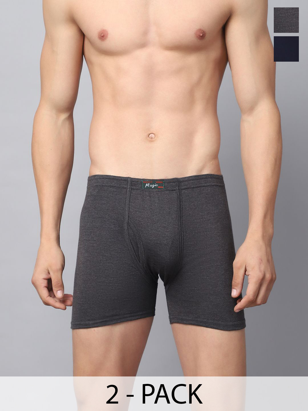 MACK JONNEY Cotton Pack Of 2 Assorted Cotton TrunksMAGIC__BLUE__A__02