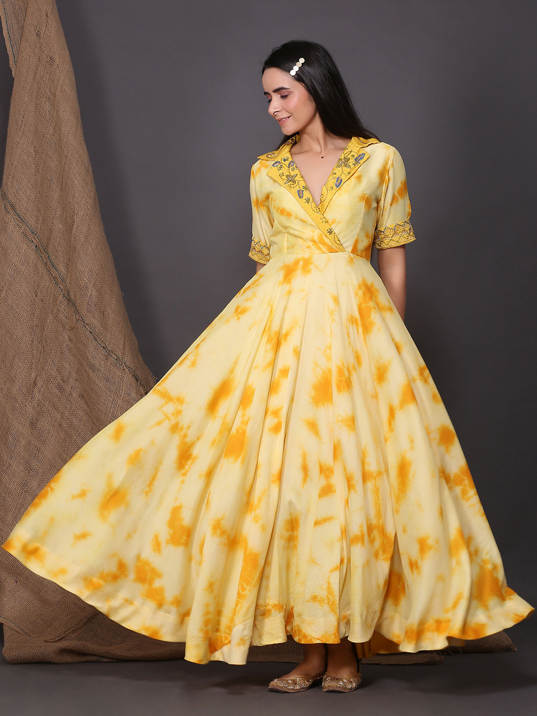KYETH Tie and Dye Print Maxi Dress
