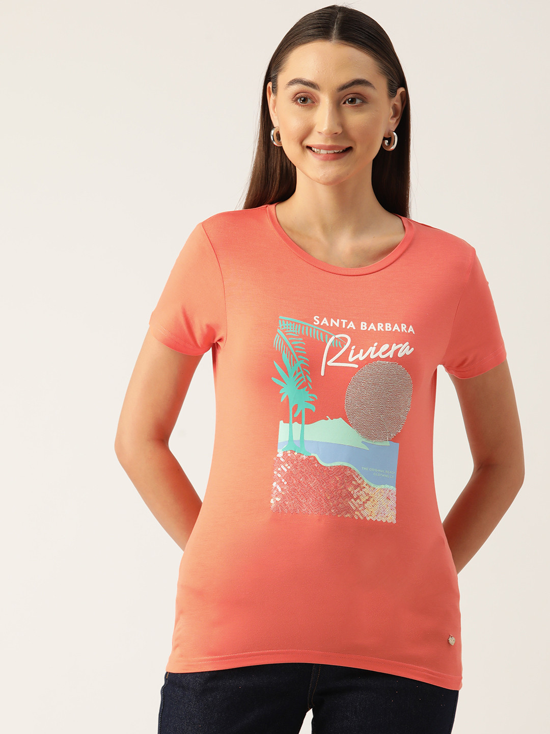 Monte Carlo Women Typography Printed T-shirt