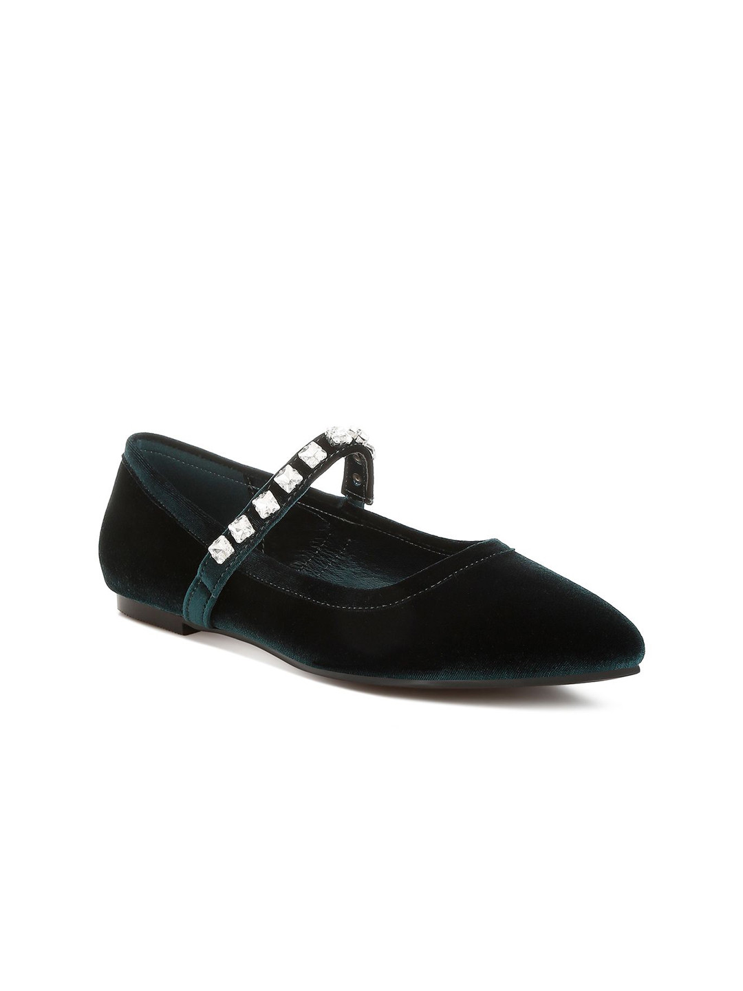 RAG & CO Women Striped Velvet Flatforms