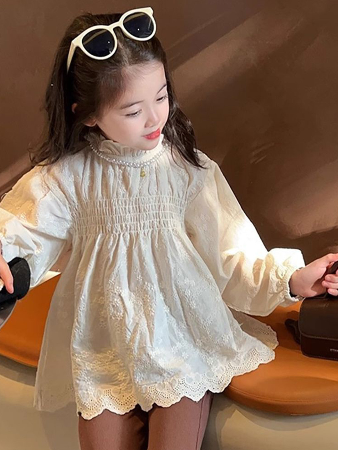 StyleCast x Revolte Bell Sleeve Cotton Top