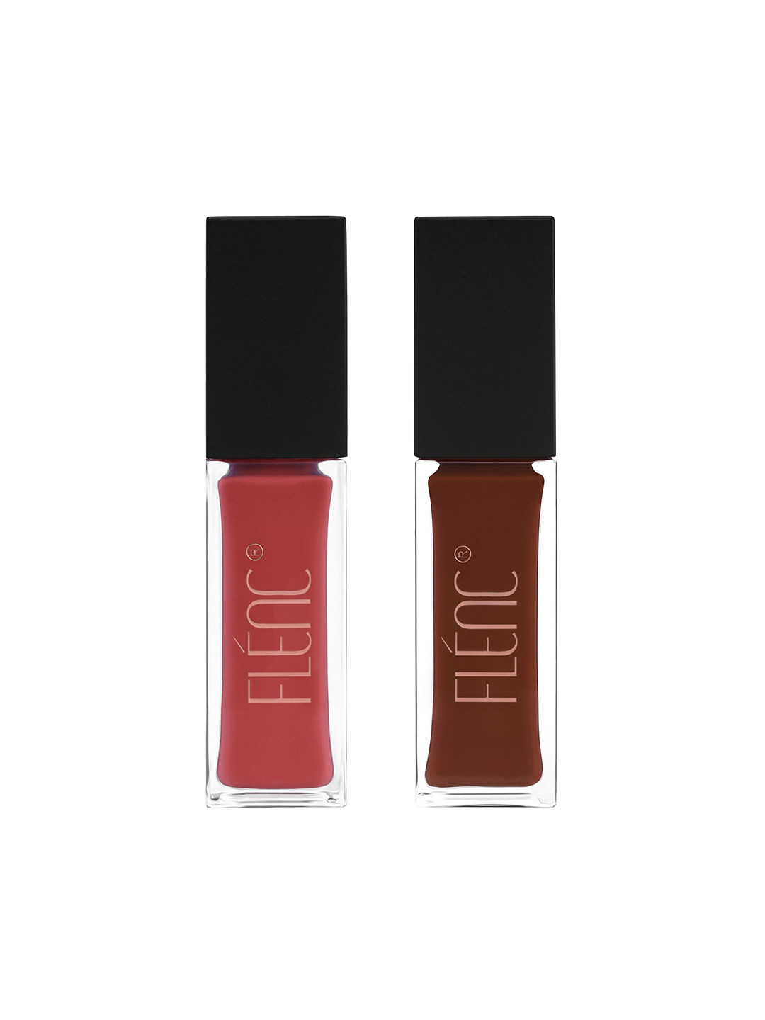 FLENC Set Of 2 Ritzy Smudge-Proof Glossy Liquid Lipstick- 10ml Each -Montreal - Washington