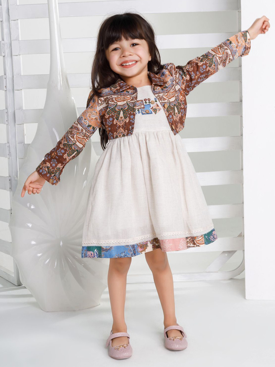 Peppermint Print A-Line Dress