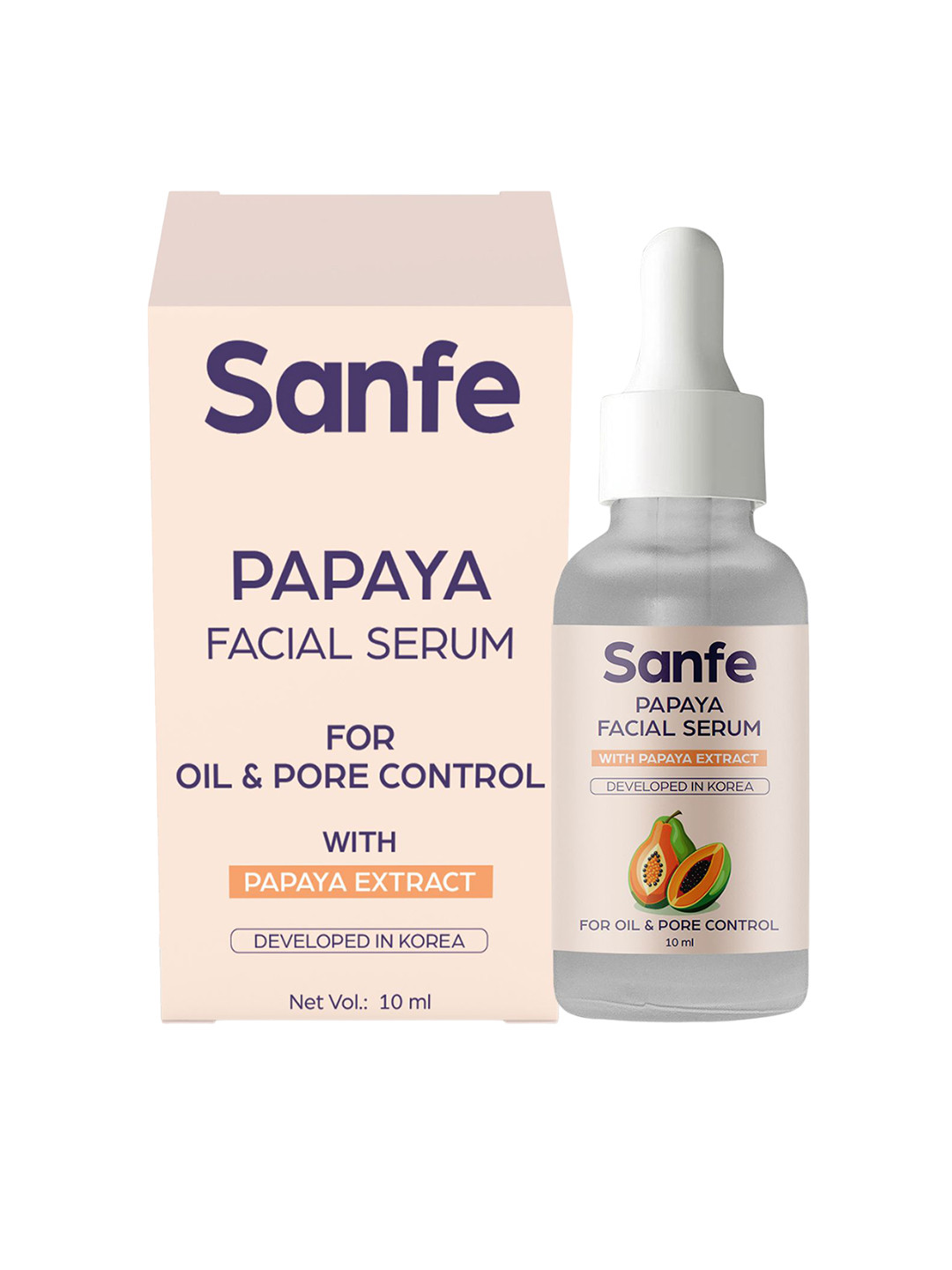 Sanfe Papaya Facial Serum for Oil & Pore Control - 10 ml