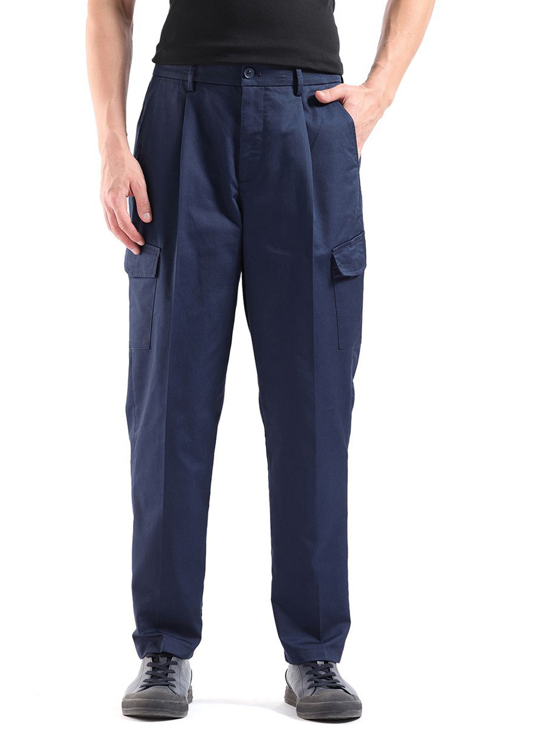 RARE RABBIT Men EBER Mid-Rise Cargos Trousers