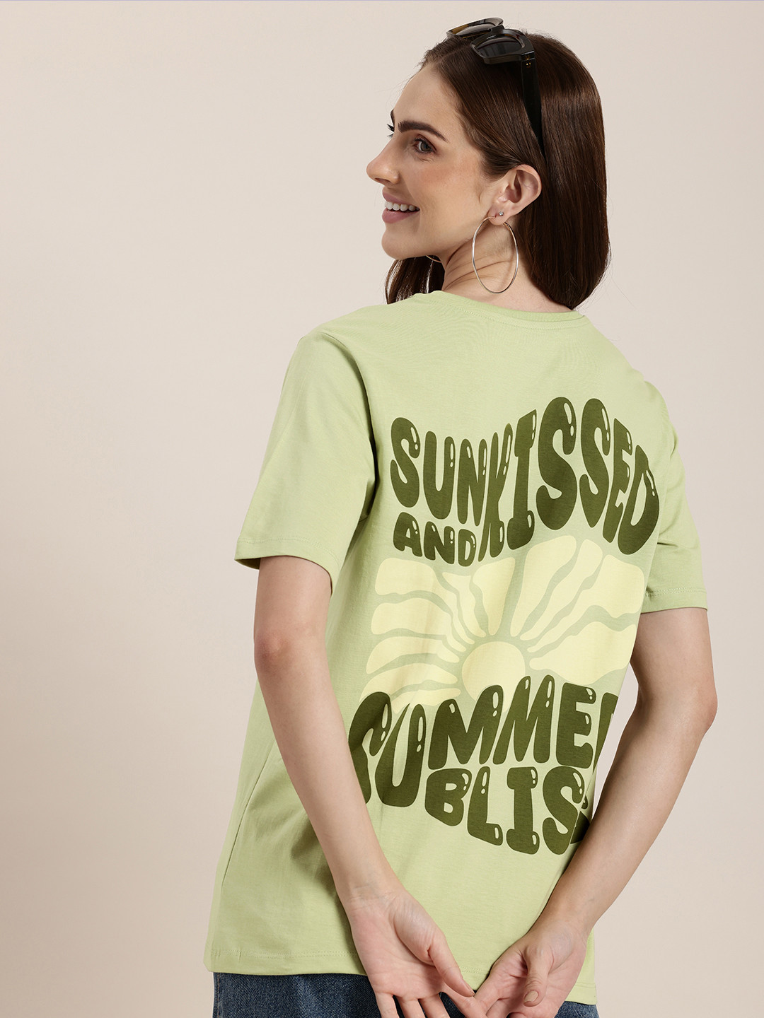 HERE&NOW Typography Back Print Pure Cotton T-shirt