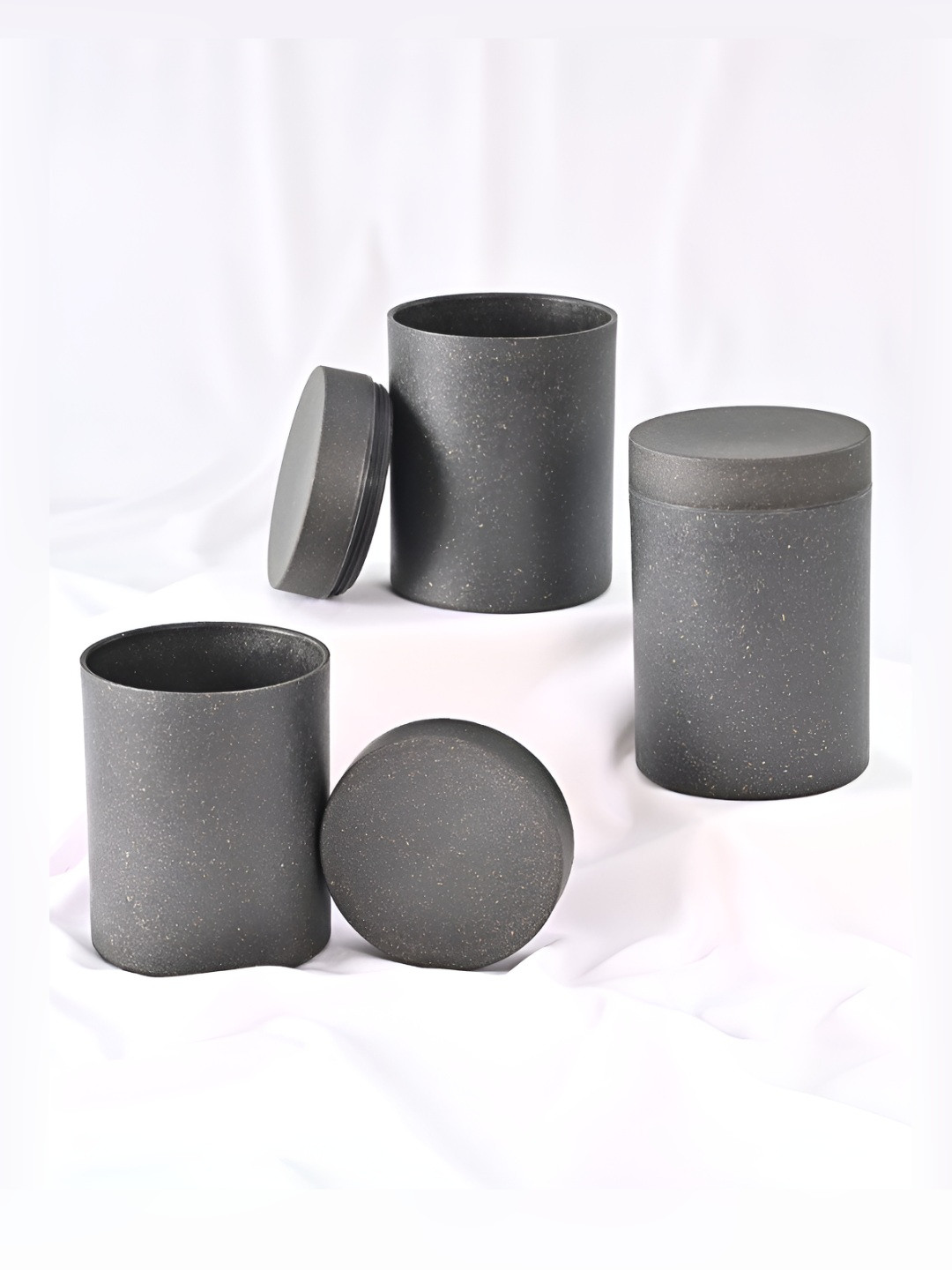 Eha Charcoal Plastic Easy To Clean 3 Piece Snap Canister-700ml