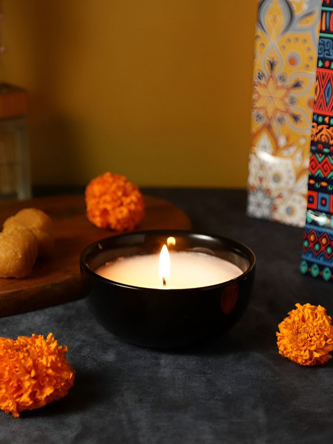 VarEesha Ceramic Candle Scented 1 Wick Scented Solid Round Regular Diya Candles