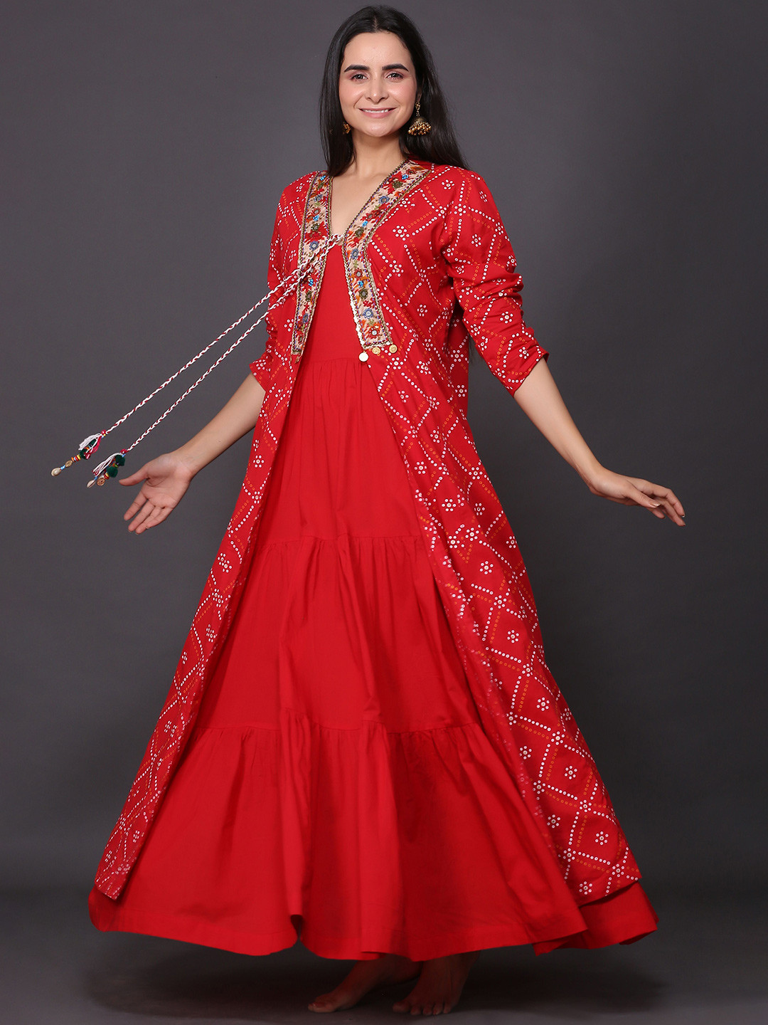 KYETH Ethnic Motifs Print Maxi Dress