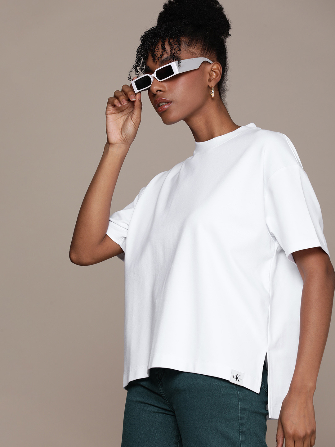 Calvin Klein Jeans Solid Loose Casual T-shirt