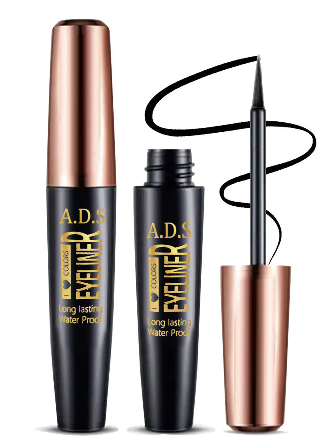 A.D.S Long Lasting Nourishing Waterproof Eyeliner - 5ml - Black