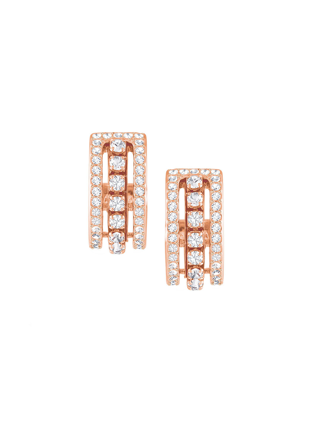 SWAROVSKI Rose Gold-Plated Crystals Stone-Studded Studs  Earrings